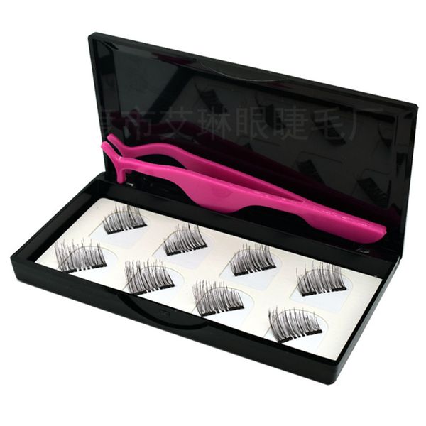 

8pcs magnetic 3d magnet handmade lashes soft natural long false eyelashes volume fake lashes eyelash makeup extension for beauty