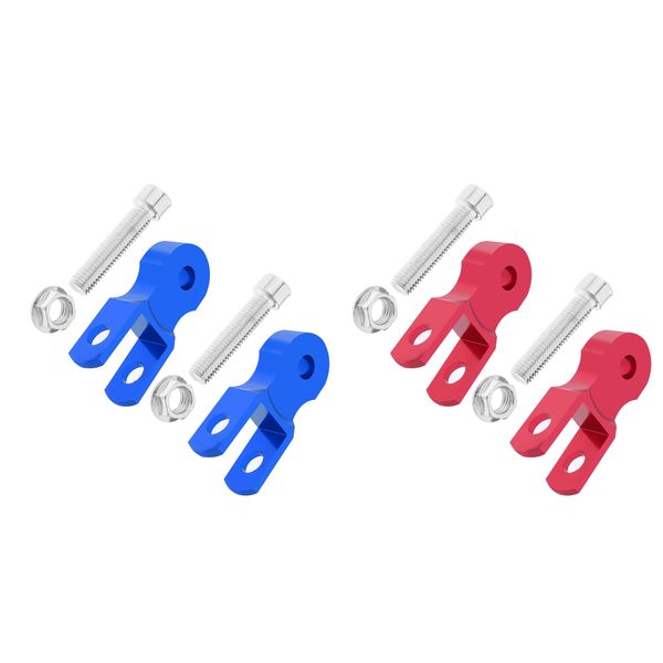 

blue+red combo motorcycle motorbike height extension extender rear absorber jack up riser with screw