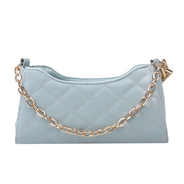 

2020 summer chain strap women pu leather baguette handbags female fashion shoulder underarm handbag zipper bag for woman