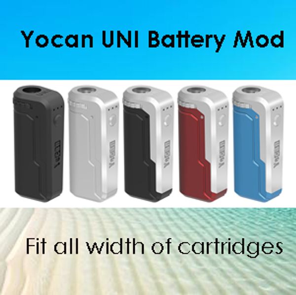 

Аутентичные yocan уни мод ты можешь пригодиться батареи e сигареты Mod коробки батареи 500mah батарея 650mah подогрева регулируемое напряжение Vape мод 10 цветов 100% оригинал