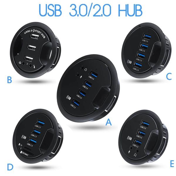 2019 5 Types Mount In Desk Hubs Usb 3 0 2 0 Hub Adapter Device