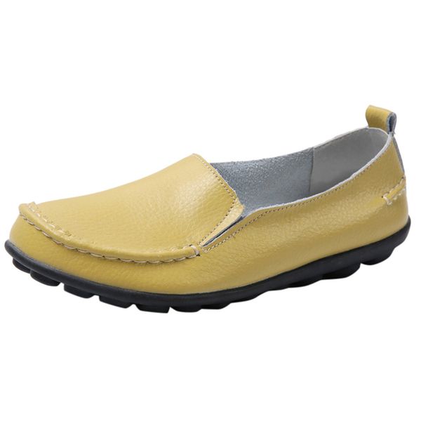 

large size women flats shoes solid color soft bottom comfortable slip on shoes retro nurse soft walking shoe loafer, Black