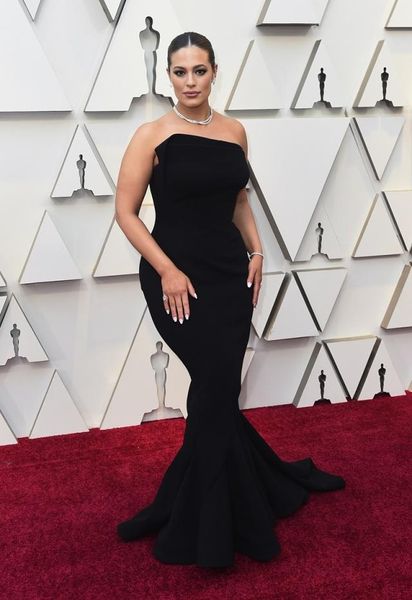 2019 Oscar-Filmfestival Promi-Kleider Schwarze Meerjungfrau Elegante Abendkleider Sexy Vestidos de Noche Plus Size Kleid für besondere Anlässe