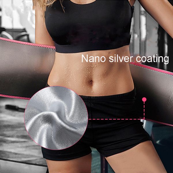 

waist support with portable pocket elastic waistband inner layer silver coating sports corset abdomen fitness running squat, Black;gray