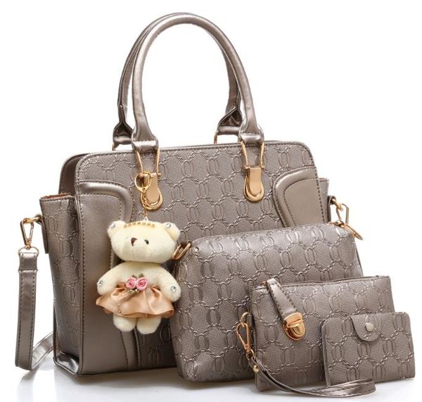 

designer handbags new women's fashion luxury diagonal cross-portable child and mother bag designer four-piece bag pendant