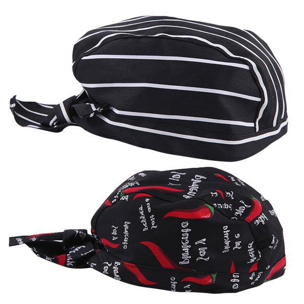 

2pcs повара череп cap hat крышка головки питание питание кухня мясник шляпы