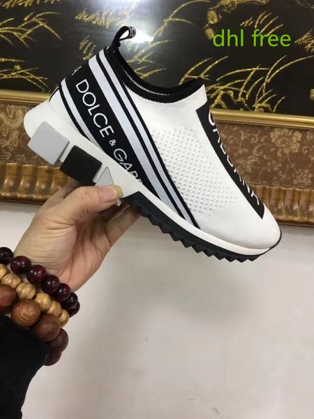 

DHL горячего сбывания последние Gabbana женских мужские кроссовки носки ботинки желтые женские ботинки синие мужские носки обувь 35-46 с коробкой