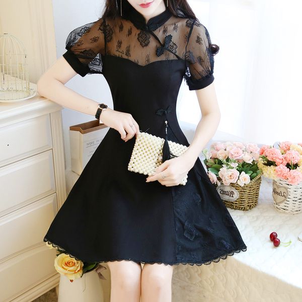 

2019 lace wedding cheongsam modern chinese traditional dress qipao evening dresses qi pao formal vintage qipao chinese dress, Red