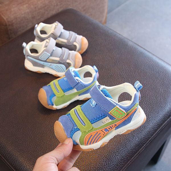 

дети спортивный стиль детские сандалии крышка носок детская пляжная обувь повседневная детская обувь на плоской подошве сандалии для мальчик, Black;red