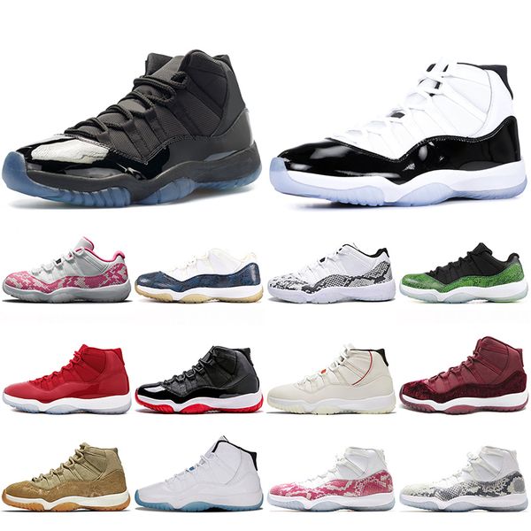 

selling jumpman 11s basketball shoes cap and gown concord snakeskin 11 platinum tint gamma blue snake shoes mens trainers women sneakers