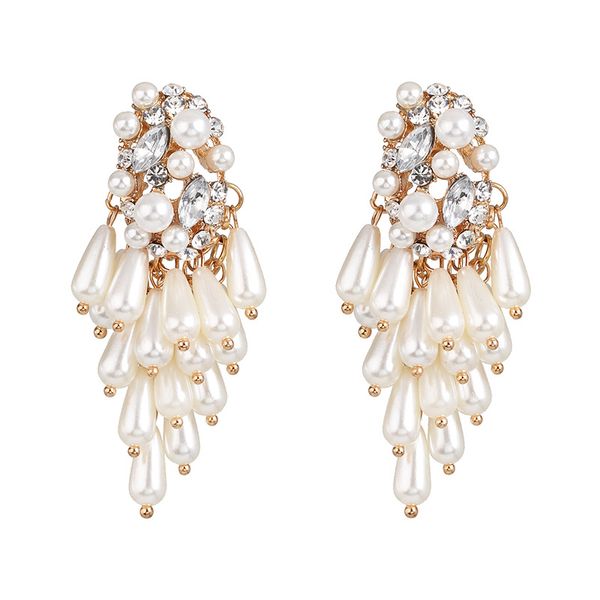 

women earring pearl charm alloy material eegant dangle earrings for women party birthday new year christmas gift ing, Golden