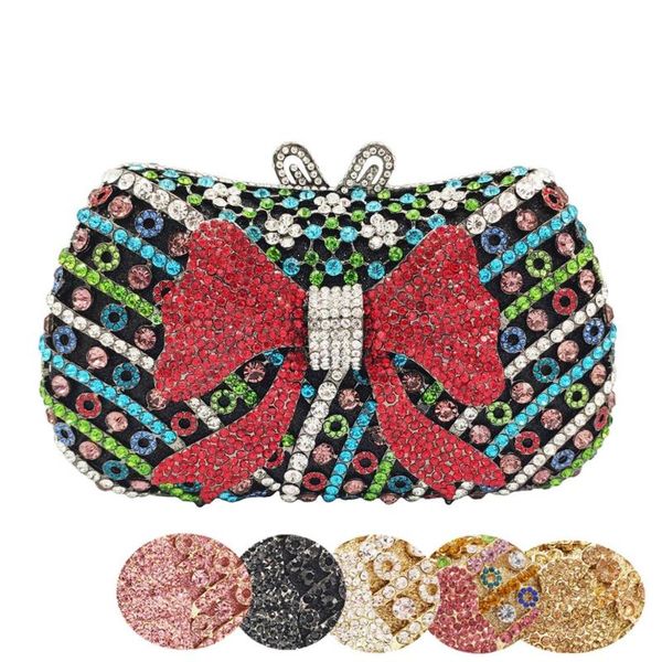 

bow design fashion colorful party evening bag ladies prom wedding bags day clutches sm20