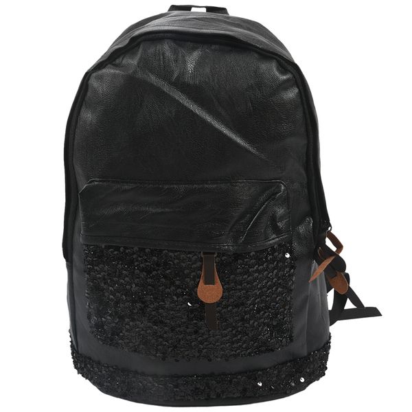 

fashion women backpack big crown embroidered sequins backpack women leather school bags