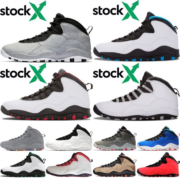 

мужская баскетбольная обувь 10 10s сиэтл цементные мужчины обувь прохладный серый чикаго порошок голубой стали серый тренеры спортивной тапк