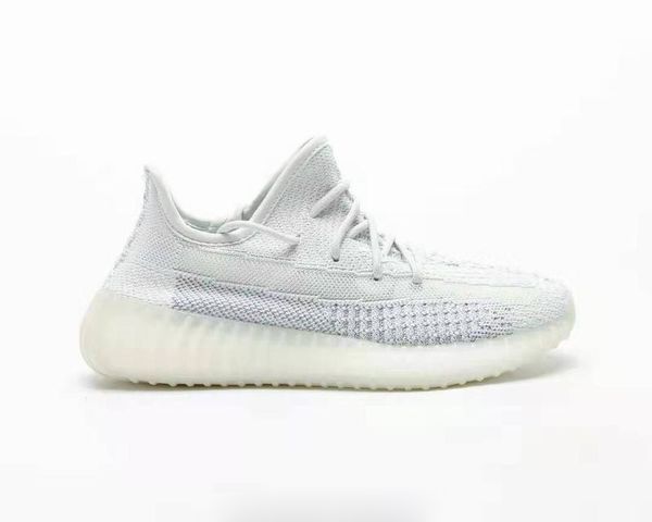 

kanye west cloud white reflective running shoes men women cloud white sports shoes