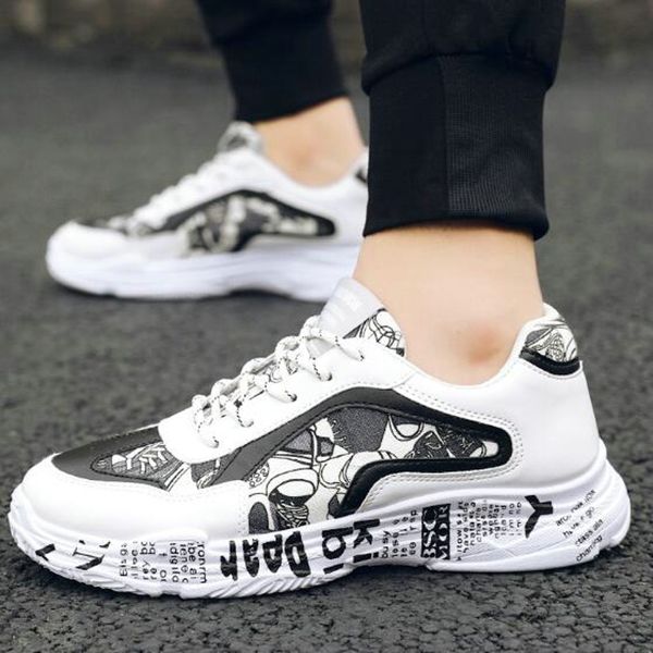 

new summer men's shoes korean edition fashion men's sports leisure canvas board shoes breathable casual sneakers, Black