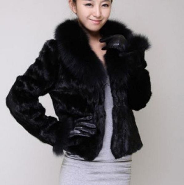 

vetement 2019 winter women's faux fur coat artificial fur overcoat fluffy jacket femme plus size fluffy fake outwea q981, Black