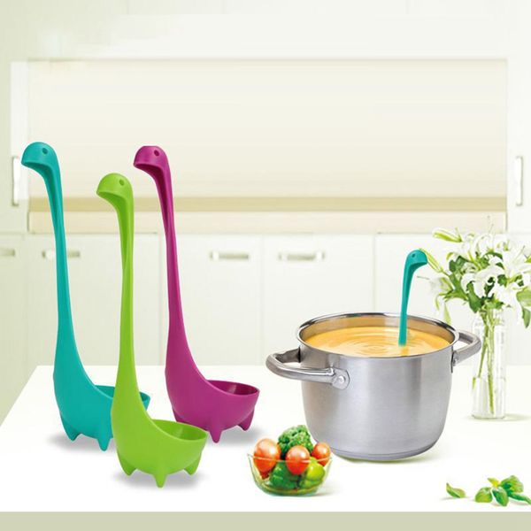 

1pc creative soup spoon cute dinosaur stand vertical oat spoon kitchen tableware spoon