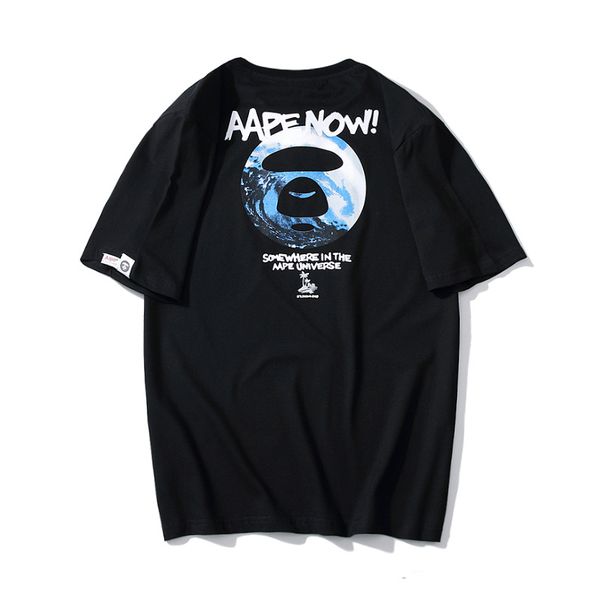 

2019 spring and summer smiling face wave graffiti letters men's designer t-shirt fashion luxury t-shirt men's women's clothin, White;black