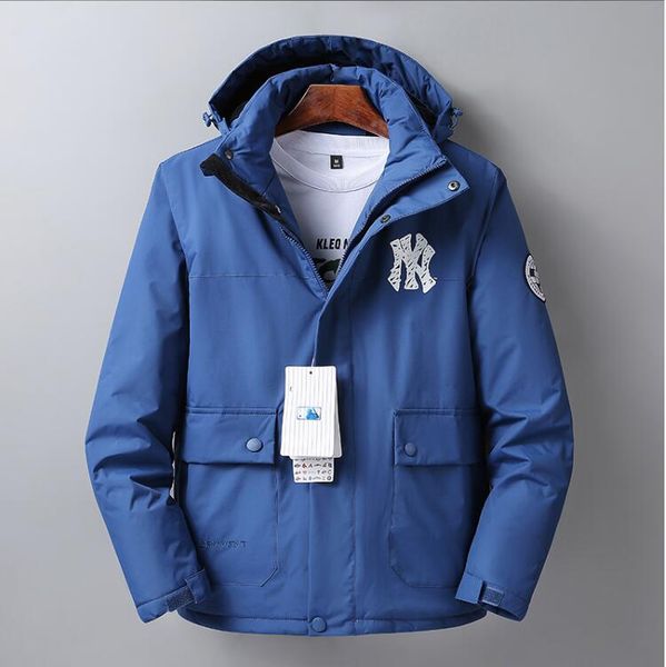 

new brand men women cotton jacket designer ny coats down warm brand letter embroidery couple casual luxury sports hooded jacket outerwear, Black