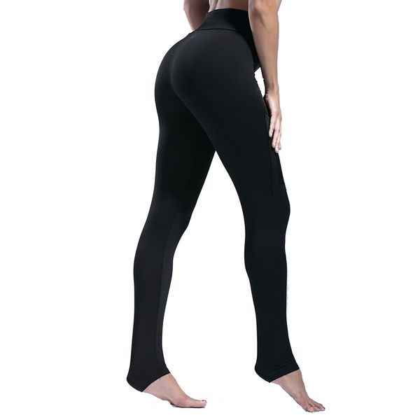 

aalamgeer fashion black fitness workout leggings women high waist elastic female gym training pencil pants causal sport trousers