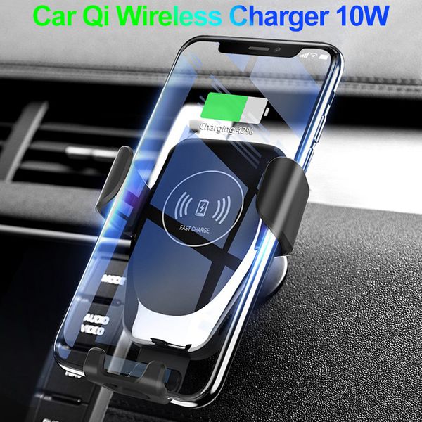 

Qi gravity wirele charger for iphone x xr max 10w fa t wirele car charger charging pad for am ung 9 10 car holder charger