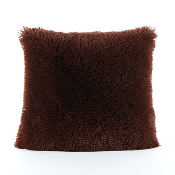 

throw home decoration soft fur fluffy sofa pillow plush home cushion cover 1x