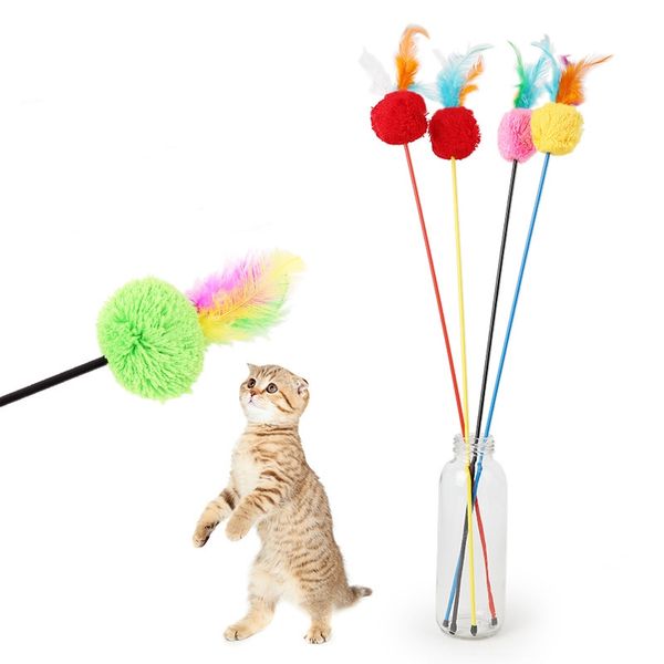 

игрушки для кошек kitten pet teaser перо интерактивное стик игрушка провода chaser wand игрушки 4 цвета бесплатная доставка dhl