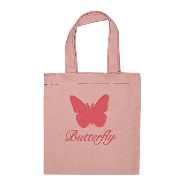 

torebki damskie summer new women's fashion pink butterfly print shoulder bag canvas small luxury handbag