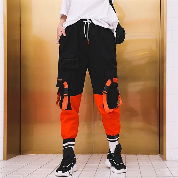

men's fashion new style individual pure color overalls nine-minute trousers pant wram joggers pants new male jaycosin, Black