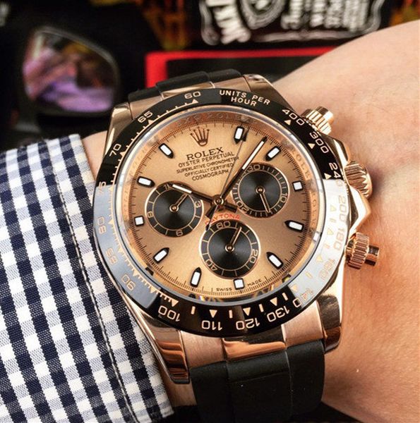 

New men man watch ro e gold rubber belt wi men 039 watch automatic mechanical fa hion waterproof famou men watche ceramic bezel 116
