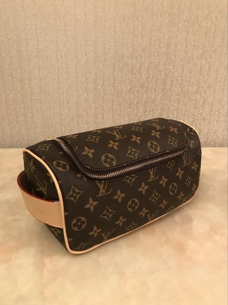 

женская дизайн косметичка двойной молнии роскошные путешествия туалетная сумка мода известный туалетный кошелек сумка