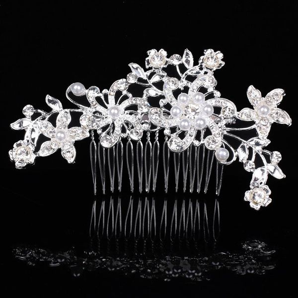 

bridal hair combs ornaments fashion hairwear wedding hair accessories comb for women girl headpiece headdress decoration, Golden;white