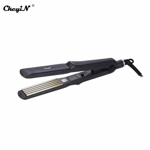 

ckeyin electric hair iron corrugated corn wave curling iron roller curl temperature control hair crimper flat iron straightener