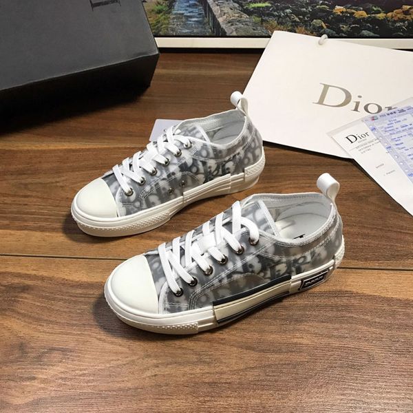 

2019 flowers technical canvas high sneakers in oblique mens casual shoes women fashion sneakers