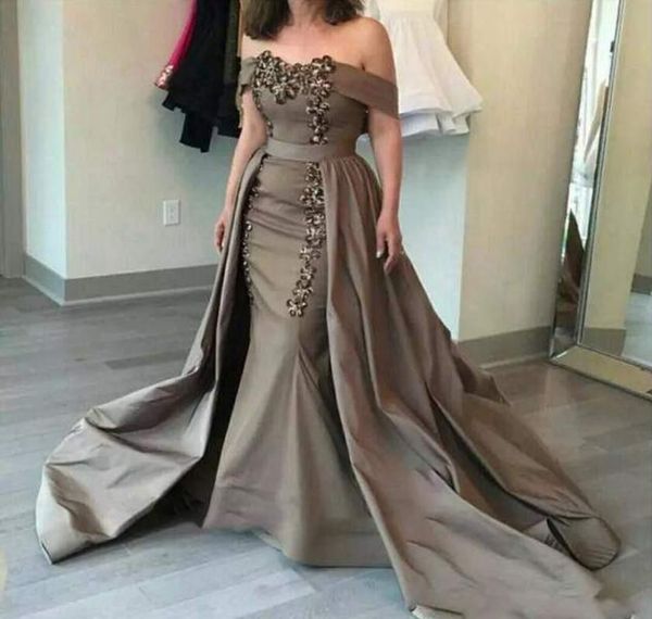 2019 Mãe Dos Vestidos De Noiva querida Cintos Fora Do Ombro Lantejoulas E Apliques Sereia Vestidos De Mãe Vestidos Formais