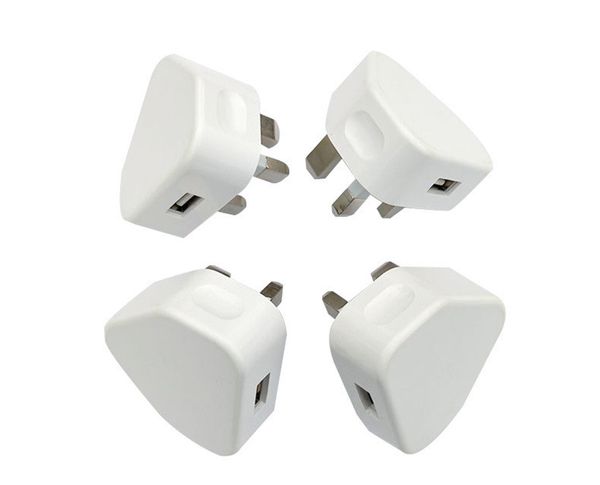 UK 3 Pin Netzladegerät Adapterstecker 5V 1A UK USB Wandladegerät für iPhone 6S 7Plus Samsung S6 S7 Tablet PC Universal