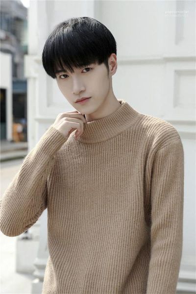 

трикотаж homme повседневная экипаж шеи одежда дизайнер мужские твердые свитера мода с длинным рукавом теплые мужские, White;black