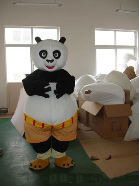 2019 kung fu panda de alta qualidade traje da mascote entrega rápida de alta qualidade customizável panda animal traje da mascote para adulto