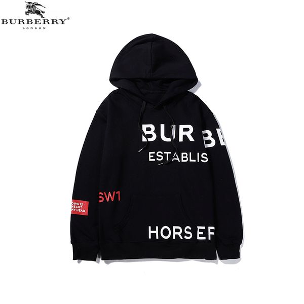 

burberri british brand sweatshirt mens designer hoodie luxury letter logo print hoodie fashion cotton sports hoodie trend couple hoodies, White;black