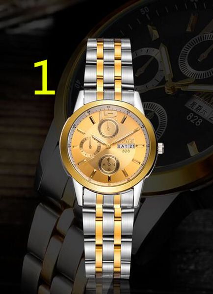 

men's sports and leisure quartz watch, fashion and vitality.93, Slivery;brown