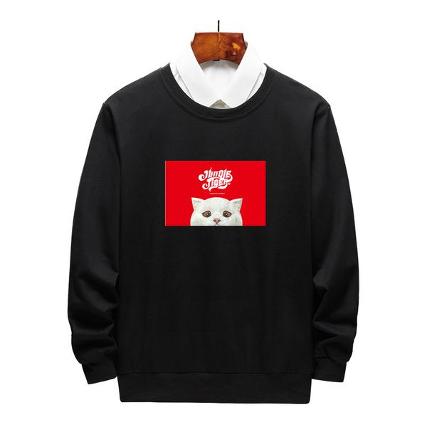 

mens designer sweatshirt fashion trand boys solid color cartoon print clothes 2019 new arrival hoodies autumn clothing, Black