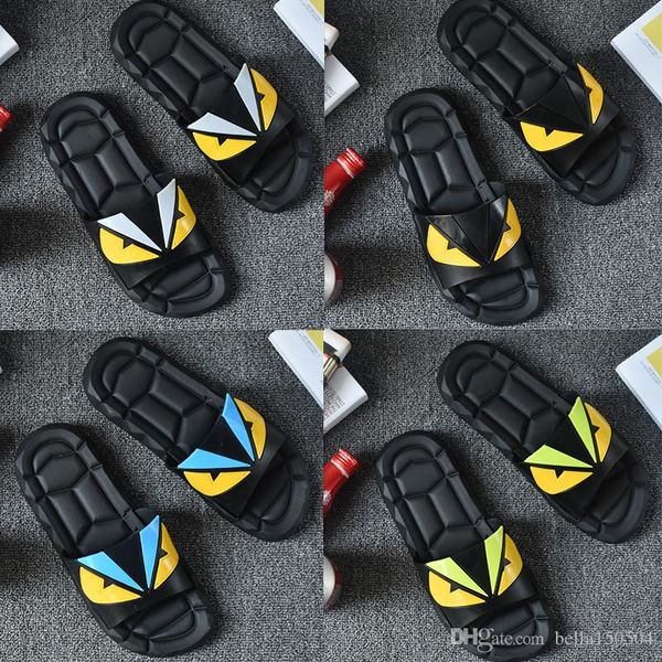 

Дизайнерские тапочки Eye Monster Brand Desinger Slides Мужские шлепанцы Летняя мода New Tide пляжные шлепанцы тапочки бесплатная доставка