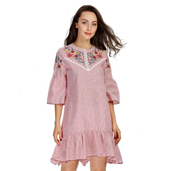 

women designer clothes women designer dresses women sweet floral striped dress o neck sleeve ladies summer casual mini dresses qz3016, Black;gray