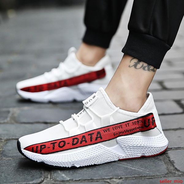 

muqgew mixed colors letter men s sneakers casual wild fashionable sneakers mesh breathable movement shoes flat sneaker shoes