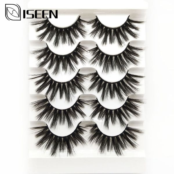 

5 pairs faux mink hair false eyelashes natural long wispies lashes handmade cruelty-criss-cross eyelashes extension makeup