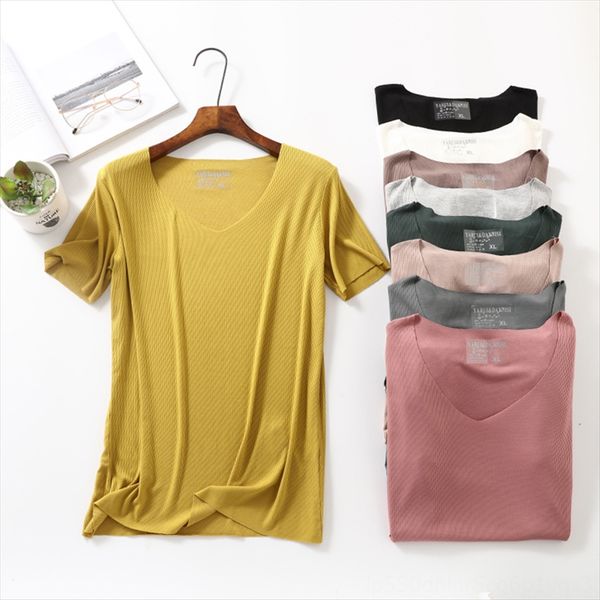 

футболка 20 летняя база вырезать круглый v-образный вырез потерять все соответствующую одежду женщины платья футболка 20 летней база случайн, White