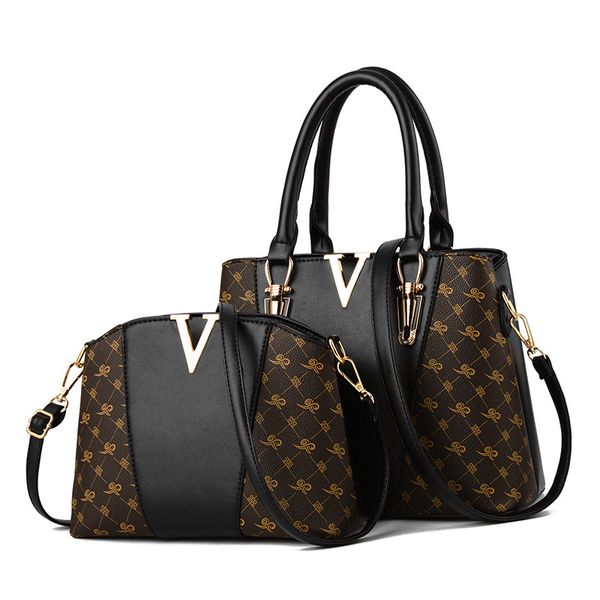 

bolsos mujer women bags 2pcs/set leather handbag new tote bag ladies handbags shoulder crossbody luxury messenger composite