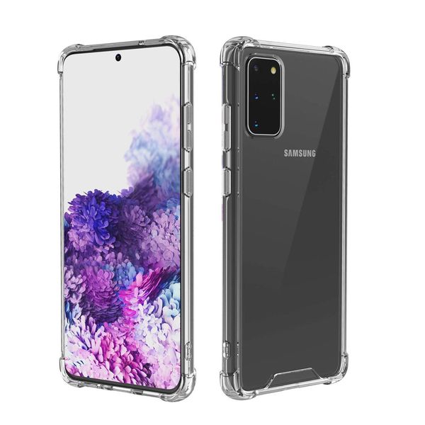 Cover posteriore rigida per armatura ibrida in acrilico trasparente antiurto per Samsung S20 Plus Ultra A51 A71 A70 A50 A01 A21 A11 A41 A20S Note10 Lite