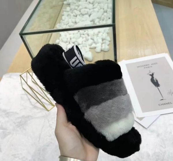 

2018 fashion women shoes slides sandals lady wedge sandals for women letter sandals classic woman beach shoes 35-40, Black